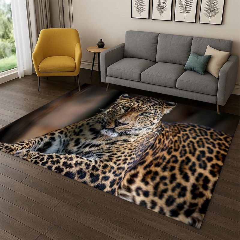 Kids Outdoor Area - Tappeto con Motivo Leopardo/Ghepardo per Camera